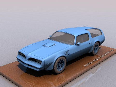 Pontiac Firebird Trans AM Type K 1977 3D प्रिंट मॉडल