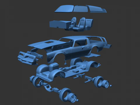 Pontiac Firebird Trans AM Type K 1977 3D Print Model