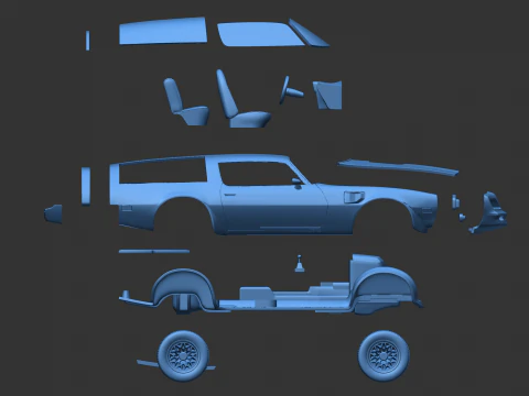 Pontiac Firebird Trans AM Type K 1977 3D Print Model