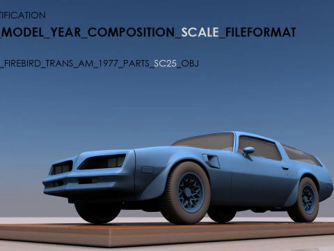 Pontiac Firebird Trans AM Type K 1977 3D Print Model