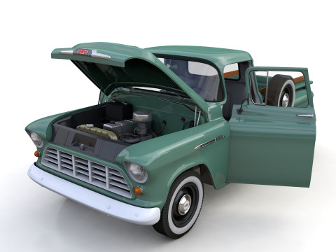 Chevy 3100 Steepside Pickup 1955 3Dモデル
