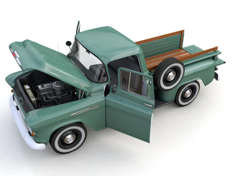 Chevy 3100 Steepside Pickup 1955 3D Model