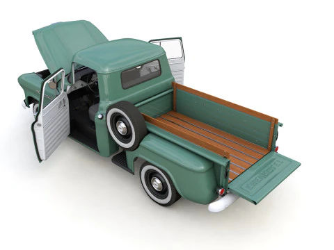 Chevy 3100 Steepside Pickup 1955 3D Model