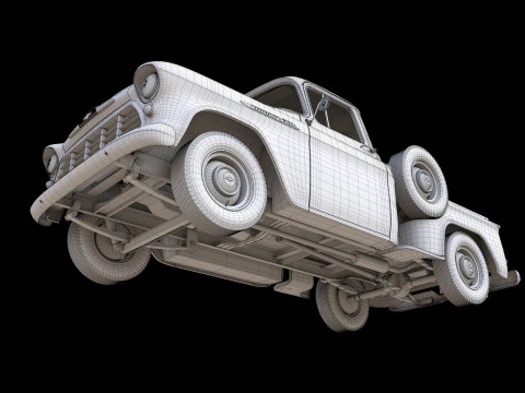 Chevy 3100 Steepside Pickup 1955 3D Model