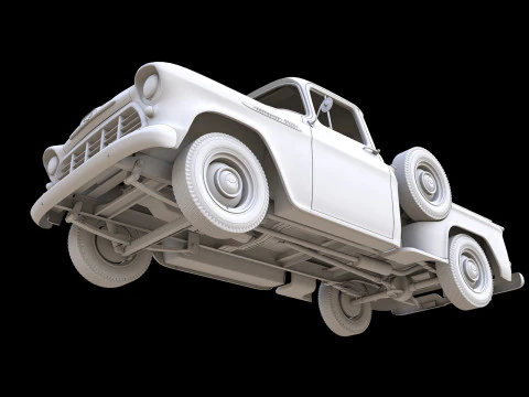 Chevy 3100 Steepside Pickup 1955 3D Model