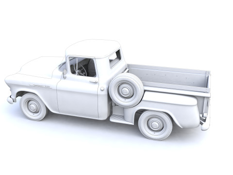 Chevy 3100 Steepside Pickup 1955 3Dモデル