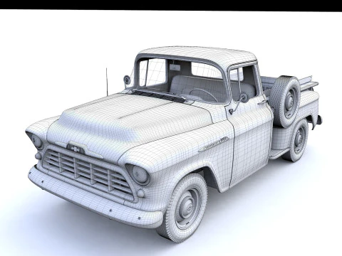 Chevy 3100 Steepside Pickup 1955 3D Model