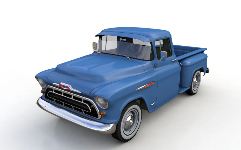 Chevy 3100 Steepside Pickup 1957 3D Model .c4d .max .obj .3ds .fbx .stl .blend