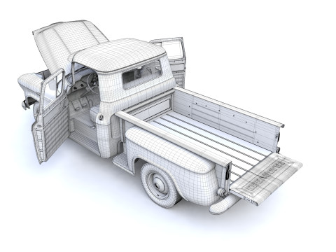 Chevy 3100 Steepside Pickup 1957 3Dモデル
