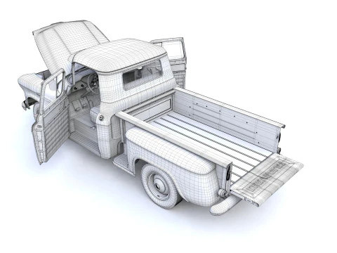 Chevy 3100 Steepside Pickup 1957 3D Model