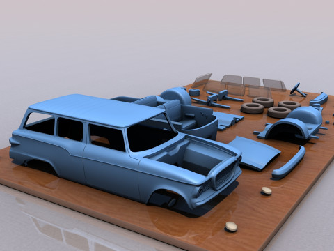 Studebaker Lark VII Station Wagon 1959 3D Print Model