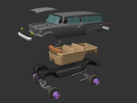 Studebaker Lark VII Station Wagon 1959 Modelo de Impressão 3D