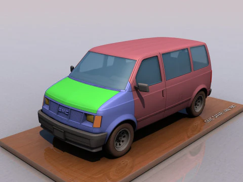 GMC Safari Van 1987 3D Print Model