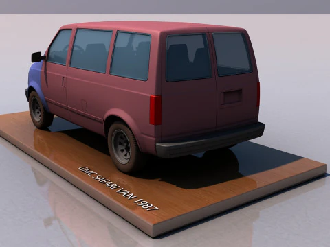 GMC Safari Van 1987 3D Print Model
