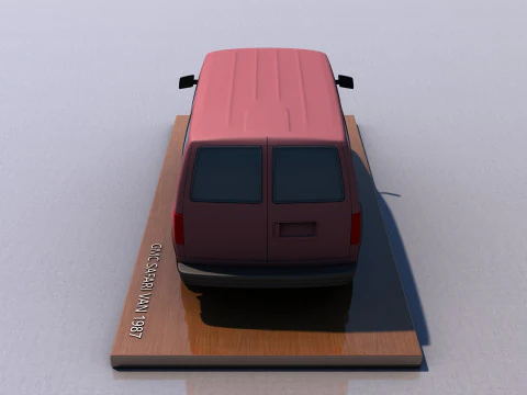 GMC Safari Van 1987 3D Print Model