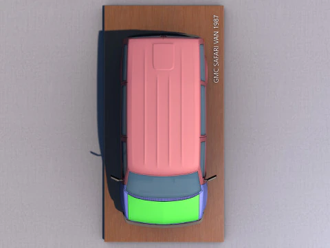 GMC Safari Van 1987 3D Print Model