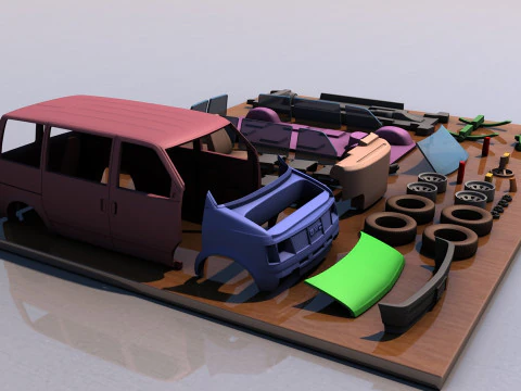 GMC Safari Van 1987 3D Print Model