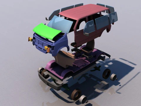 GMC Safari Van 1987 3D Print Model