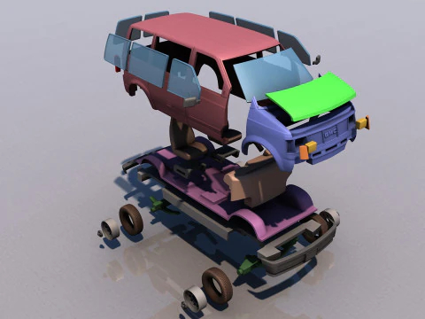 GMC Safari Van 1987 3D Print Model