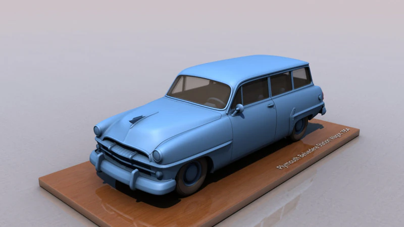 Carrinha Plymouth Belvedere 1954 Modelo de Impressão 3D .c4d .max .obj .3ds .fbx .stl .blend 