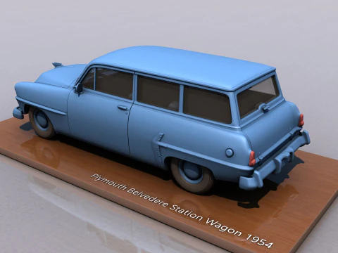 Carrinha Plymouth Belvedere 1954 Modelo de Impressão 3D