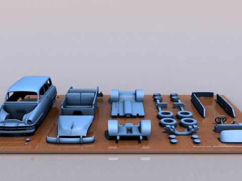 Carrinha Plymouth Belvedere 1954 Modelo de Impressão 3D