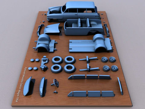 Carrinha Plymouth Belvedere 1954 Modelo de Impressão 3D