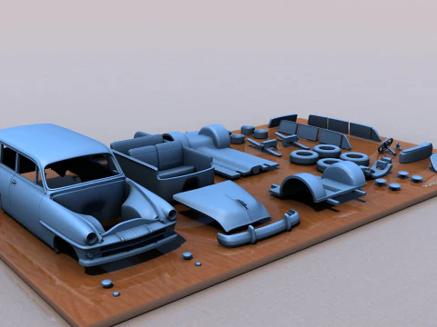 Carrinha Plymouth Belvedere 1954 Modelo de Impressão 3D