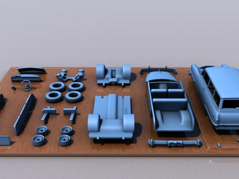 Carrinha Plymouth Belvedere 1954 Modelo de Impressão 3D