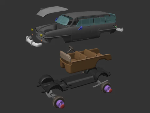 Carrinha Plymouth Belvedere 1954 Modelo de Impressão 3D