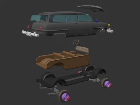 Carrinha Plymouth Belvedere 1954 Modelo de Impressão 3D