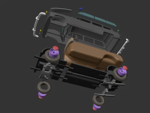 Carrinha Plymouth Belvedere 1954 Modelo de Impressão 3D