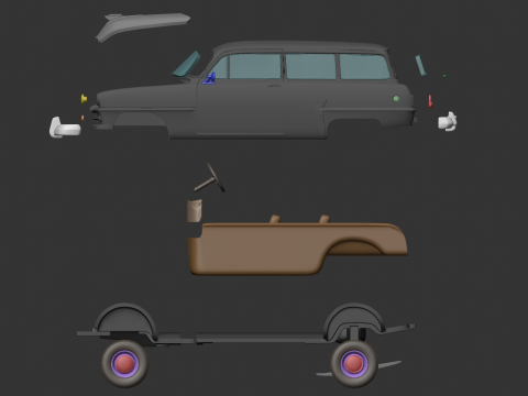 Plymouth Belvedere Station Wagon 1954 Model do druku 3D