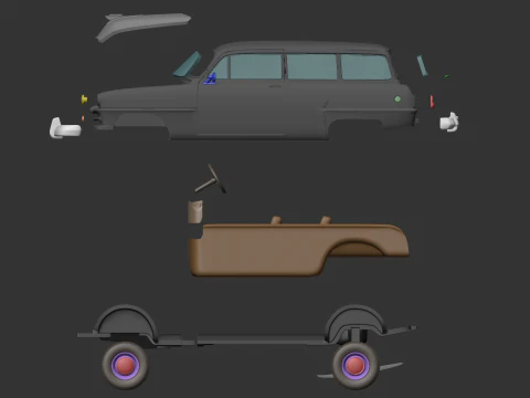 Carrinha Plymouth Belvedere 1954 Modelo de Impressão 3D