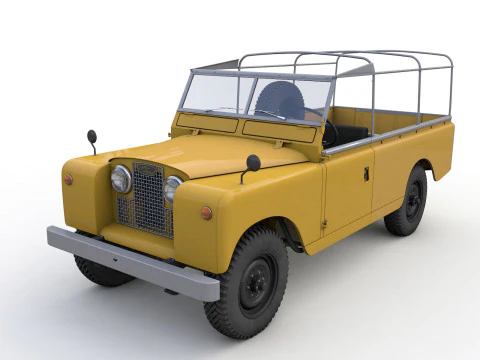 Land Rover Serie II LWB Canvas Hood 1961 3D Model
