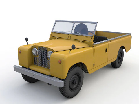 Land Rover Serie II LWB Canvas Hood 1961 3D Model