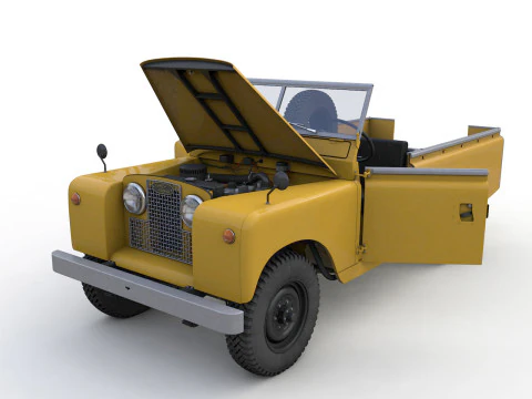 Land Rover Serie II LWB Canvas Hood 1961 3D Model