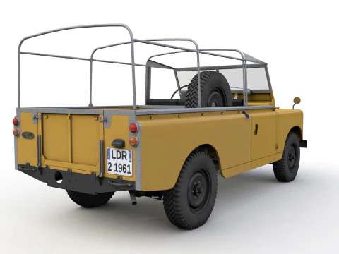 Land Rover Serie II LWB Canvas Hood 1961 3D Model