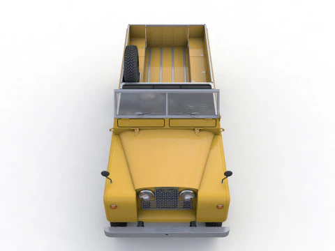 Land Rover Serie II LWB Canvas Hood 1961 3D Model