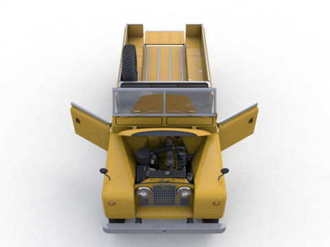 Capote in tela Land Rover Serie II LWB 1961 Modello 3D