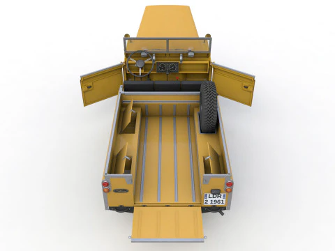 Land Rover Serie II LWB Canvas Hood 1961 3D Model