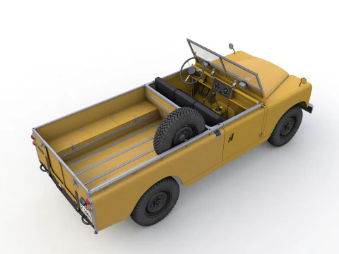 Land Rover Serie II LWB Canvas Hood 1961 3D Model