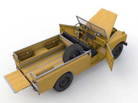 Capote in tela Land Rover Serie II LWB 1961 Modello 3D