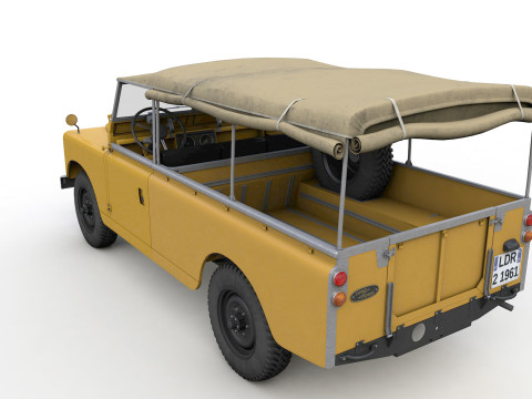 Capote in tela Land Rover Serie II LWB 1961 Modello 3D