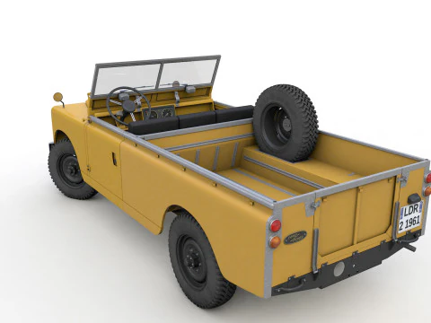 Land Rover Serie II LWB Canvas Hood 1961 3D Model