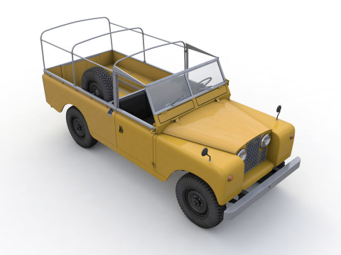 Capote in tela Land Rover Serie II LWB 1961 Modello 3D