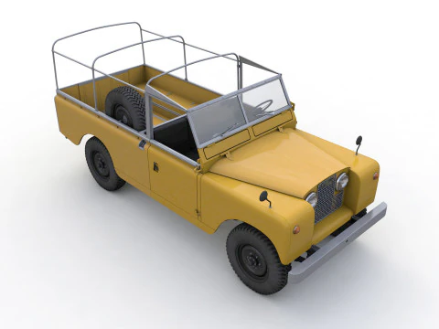 Land Rover Serie II LWB Canvas Hood 1961 3D Model