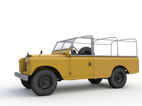 Land Rover Serie II LWB Canvas Hood 1961 3D Model