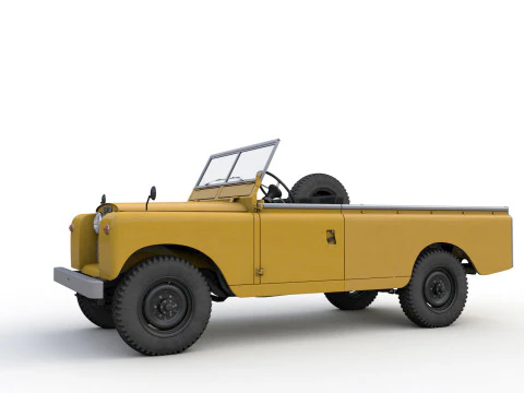 Land Rover Serie II LWB Canvas Hood 1961 3D Model