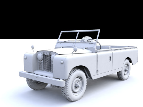 Capote in tela Land Rover Serie II LWB 1961 Modello 3D